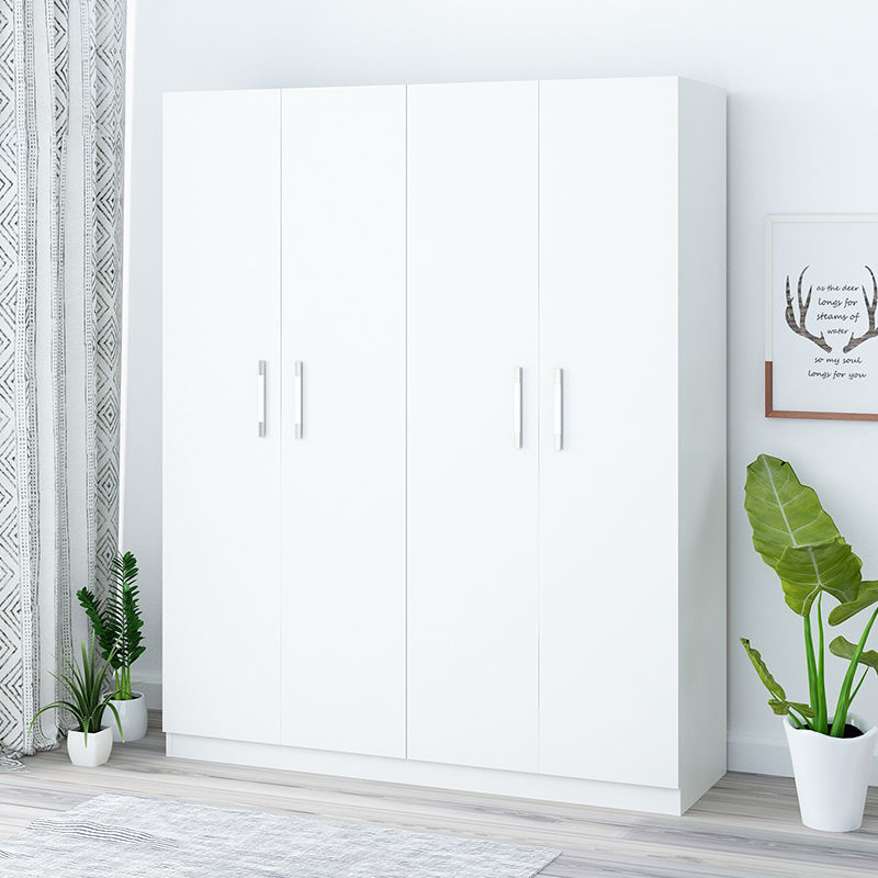 Wardrobe Simple Modern Economical Assembled Solid Wood Panel Rental Dormitory Simple Single Double Home Small Cabinet