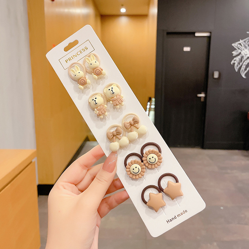 Papá Noel correa de goma para niños navideños vestido de cabello jardín de infantes bebé anillo de cabello de Navidad atmósfera accesorios