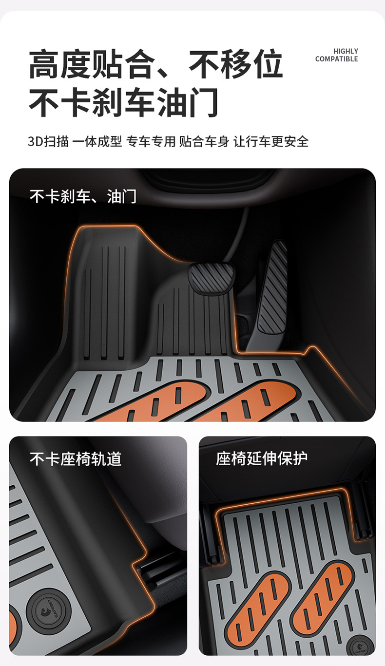 Suitable for Zhiji Ls9 Ls8 Ls6 L6 Special Vehicles, Colorful Tpe Car Floor Mats and Trunk Mats