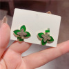 Silver needle, design earrings from pearl, silver 925 sample, Korean style, flowered, simple and elegant design, trend of season