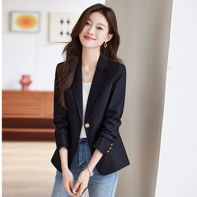 2024 Новая_BUSALONG Female Long Sleeve Professional Small suit официально подделывать женскую куртку 8226
