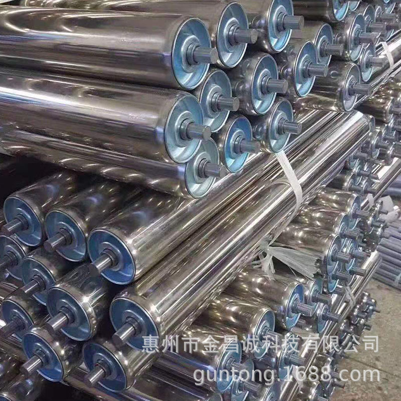 厂家供应物流快递输送设备配件多规格无动力不锈钢镀锌滚筒