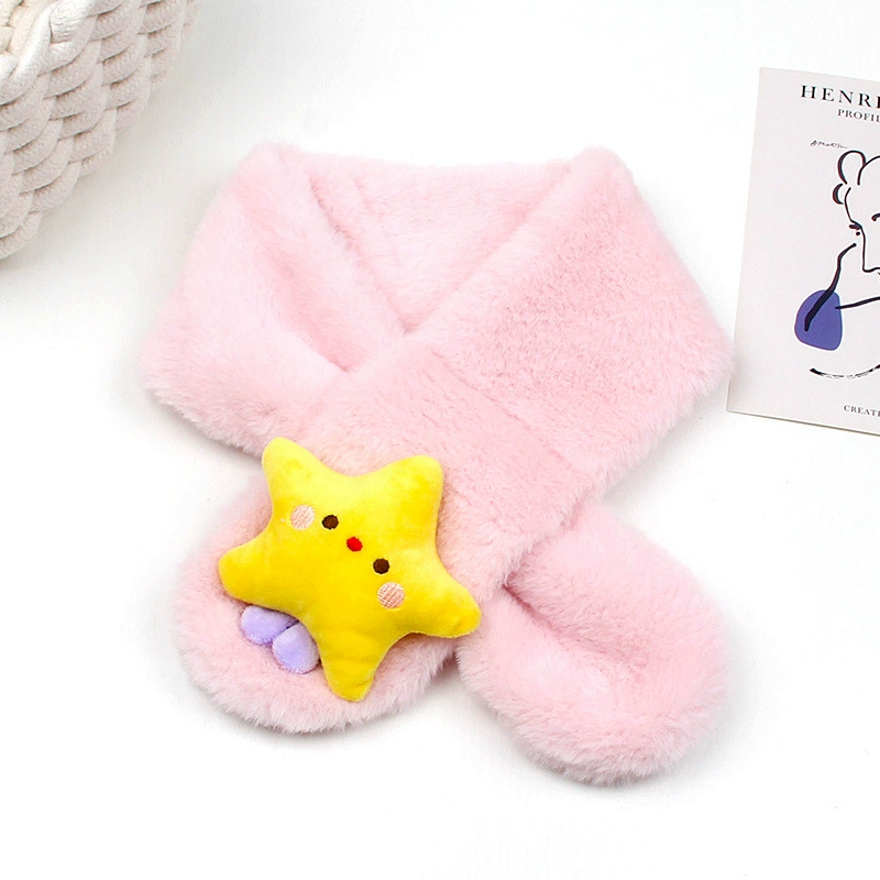 Детский тёплый шарф с мультяшным рисунком