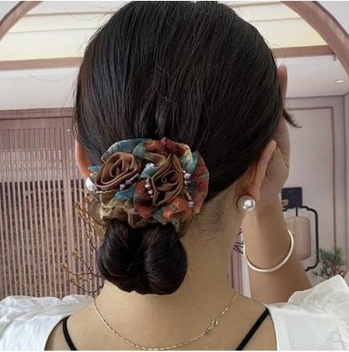 Head flower jewelry, headband, hairband, women's rubber band, adult Korean version, simple ponytail hair ball, hairband, hairband