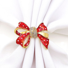 酒店婚庆蝴蝶结餐巾扣餐巾环餐巾圈口布圈红色厂家批发