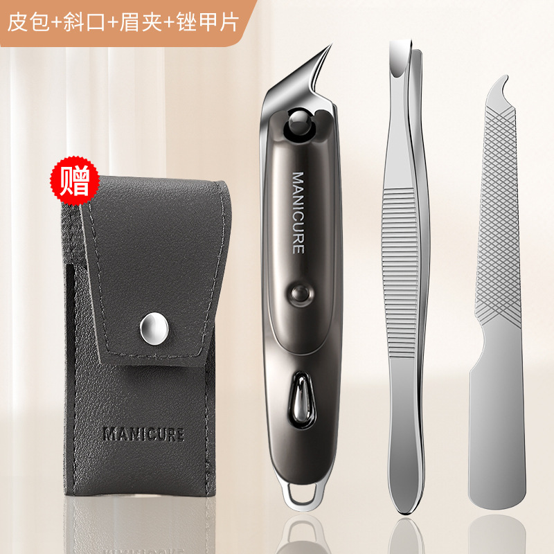 Cuchillo de uñas portátil regalo de cuchillo de uñas ajuste de pedicura en stock plegable único dedo tijeras de piel muerta biselada doméstica image 10