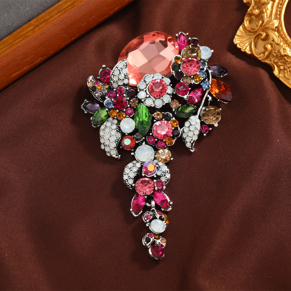 Broche vintage de luxe, grande taille, style baroque rétro élégant et classique, disponible en stock, vente en gros et dropshipping._voghion.com