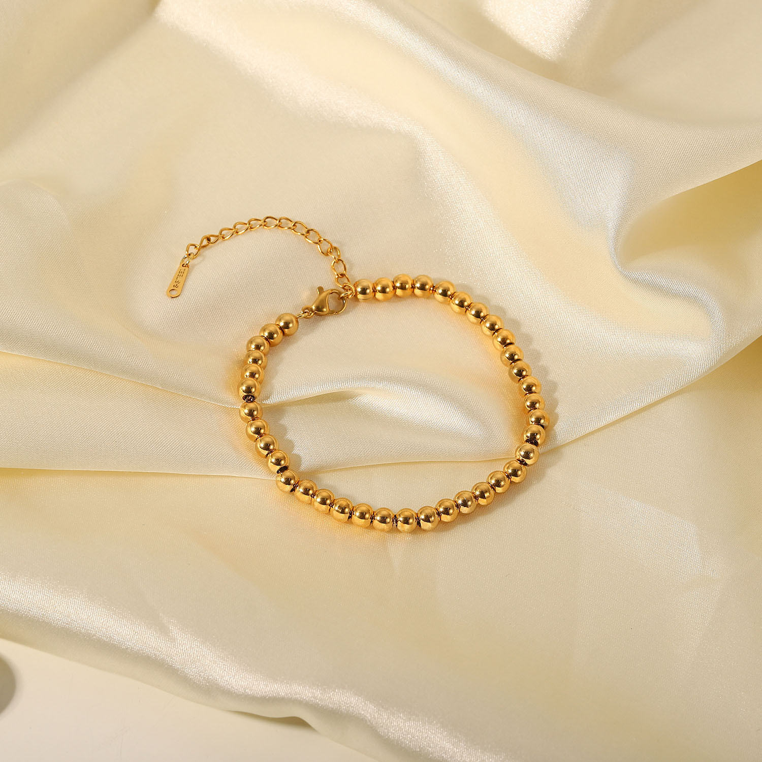 Nouveau Style 18k Or Plaqué Acier Inoxydable Géométrique Perlé Bracelet display picture 4