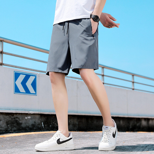 Live Stream Ice Silk Short Shorts Men's Summer Casual Sports Jacket Youth Straight Leg Five-Finger Pants