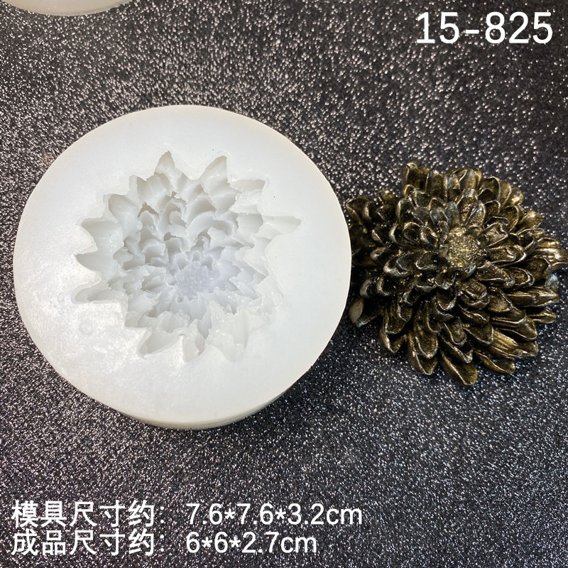 Molde de pegamento de clavel de flores tridimensional, margarita pequeña esmerilada, flor de crisantemo de cristal, molde de silicona, decoración de chocolate