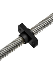 T8絲杆銑扁POM螺母賽鋼靜音3D打印機配件Z軸螺距2mm配套長方形邊