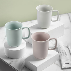 Macaron Color Creative Water Cup Ruili Fashion Mug Simple Toothbrush Cup Thick and Durable Couple Water Cup with Handle