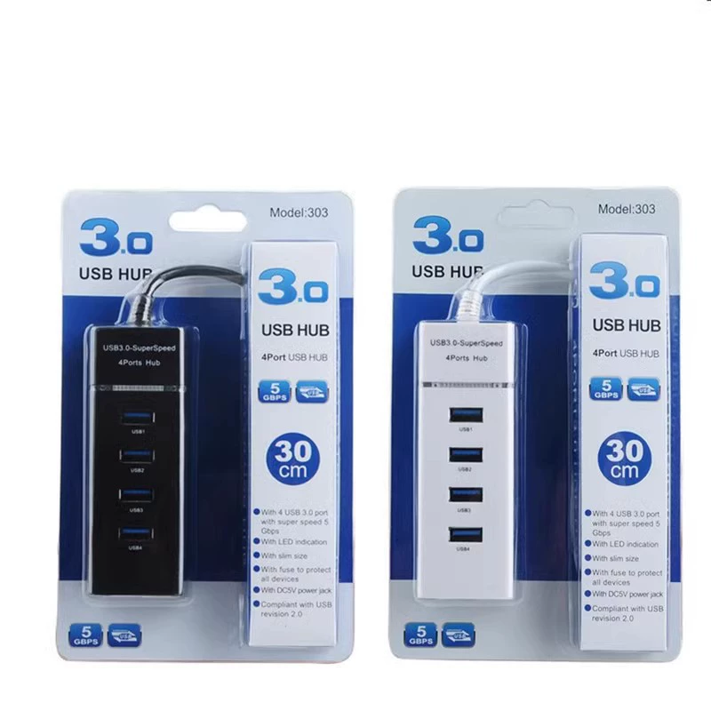 USB 3.0 хаб модель 303, 4 или 7 портов, SuperSpeed 5 Гбит/с, совместим с USB2.0