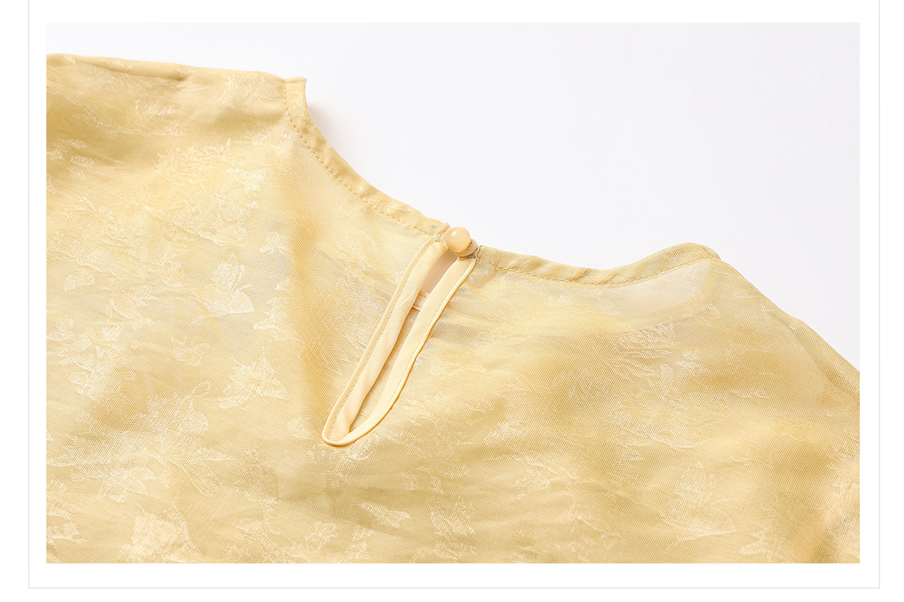 Áo sơ mi nữ dài tay phong cách Trung Hoa mới, đính cườm thêu tay, chất liệu rayon mỏng nhẹ N2071 — Màu hồng, Màu trắng be, Màu vàng nhạt chi tiết 54