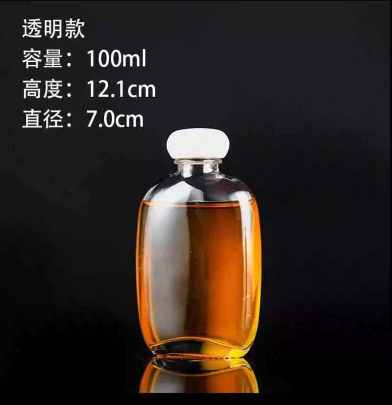 卸売ガラス小ボトル 30 ミリリットル 50 ミリリットル 100 ミリリットル透明ガラステイスティングボトル酒ボトル密封された空のボトル|undefined
