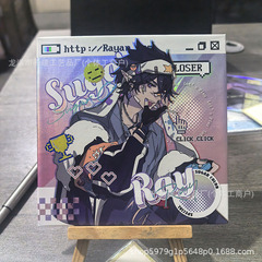 新しいファン二次元アニメーションアクリルダブルフラッシュカラー紙ポストカード装飾品二次元カードギフト