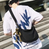 Instagram Popular Brand Crossbody Bag Men's Canvas Shoulder Bag Girl's Casual All-match Backpack 2024 New Japanese Style Men's Bag