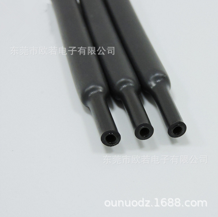 供应家电线束用黑色3：1防水含胶双壁型收缩管Φ6.4mm