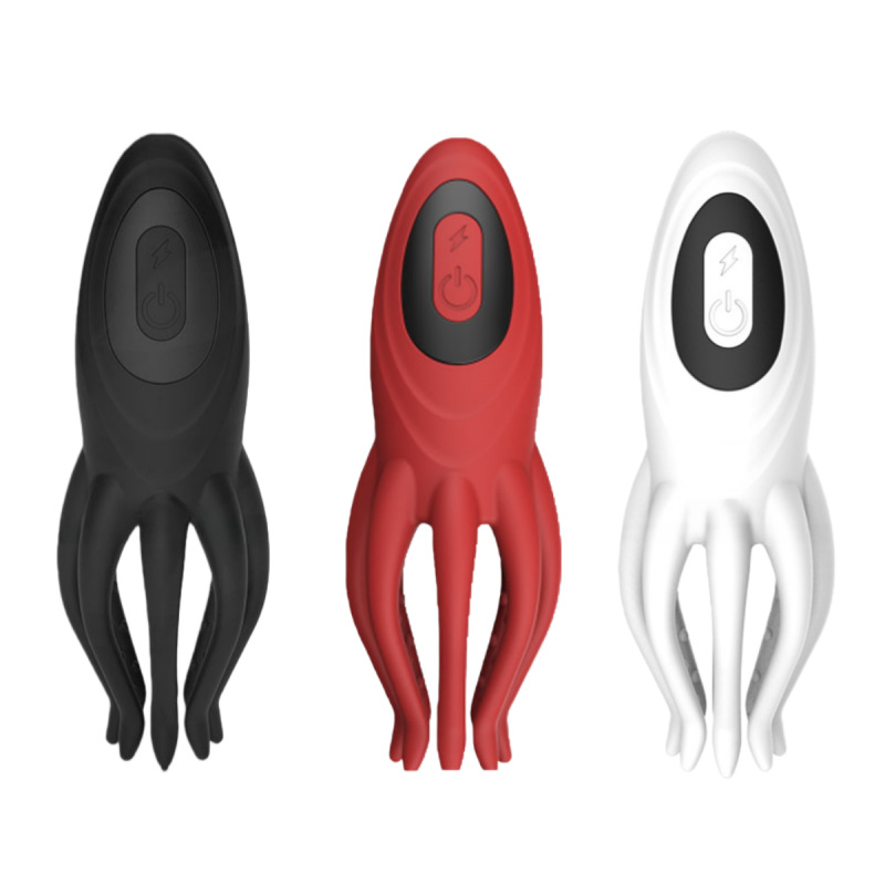 跨境八爪鱼章鱼触手锻炼器12频震动7频电击SM男用情趣飞机杯