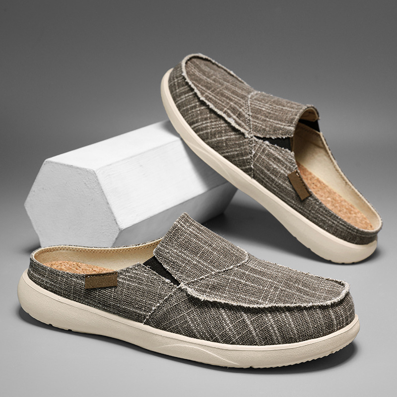 Verano transfronterizo más mocasines de tamaño ligero casual de los hombres cerrados del dedo del pie medias zapatillas slip-on zapatos de los hombres zapatos de conducción resistentes al desgaste