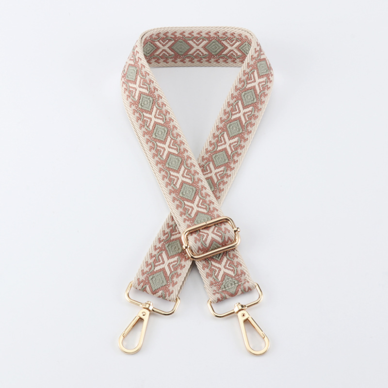 New Jacquard Bag Strap 3.8cm Bag Accessories Shoulder Strap Adjustable Single Shoulder Crossbody Women's Bag Replaceable Long Strap_voghion.com