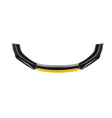 Lip Anti-Collision Spoiler Multi-Color Four-Section – Big Surrounded - bright-black-yellow-head