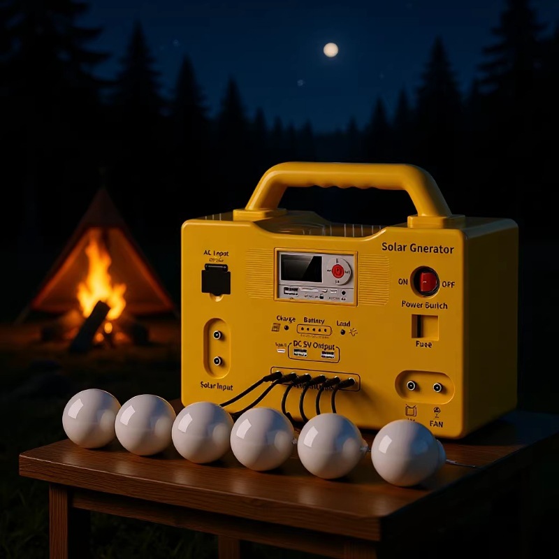 sistema de generación de energía solar fotovoltaica doméstica de alta potencia 30W con pequeño electrodoméstico generador fotovoltaico lámpara de iluminación al aire libre