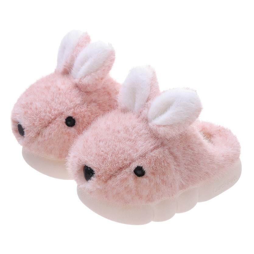 Zapatillas de algodón para niños de invierno niños y niñas cálido forro polar forrado padre-niño bolsa talón infantil 1-3 años 2 Zapatillas de algodón para bebés