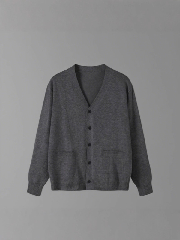 日系JK制服长袖针织开衫学生纯色V领毛衣校服外套百搭款学院风|undefined