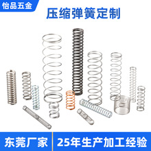 压缩弹簧定制耐高温汽车家电玩具五金圆柱不锈钢高弹减震工业弹簧