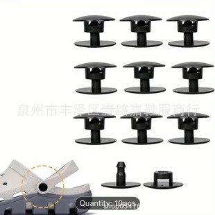 Cross-border black garden shoe buckle two-piece buckle hole shoes plastic side buckle strap fixed buckle male and female buckle dark buckle batch