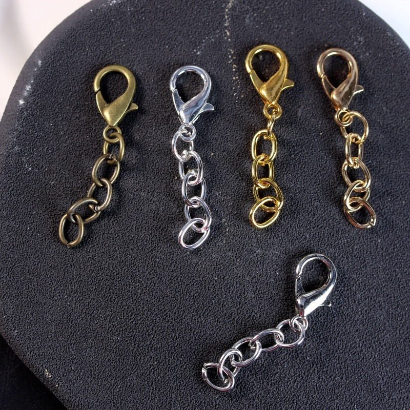 DIY ジュエリーアクセサリーロブスタークラスプ 4 セクションチェーン O 字型チェーンおもちゃブレスレットキーホルダーハンギングチェーンメーカー在庫卸売|undefined