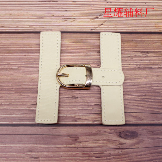 Spot Metal Leather Buckle Four Square Leather Buckle Coat Windbreaker Sneak Buckle to Hook Buckle