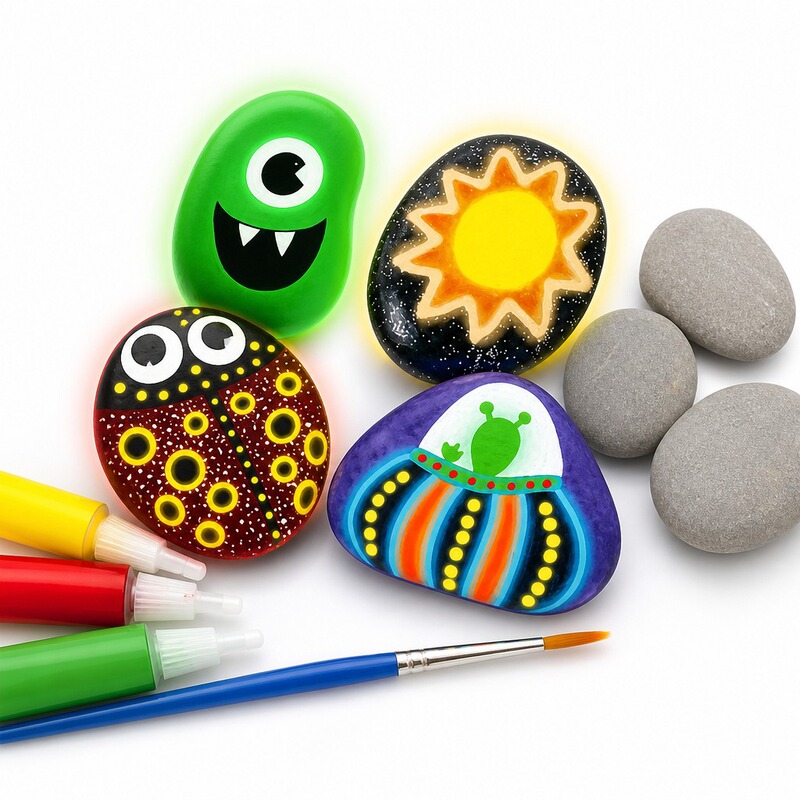 Stone Painting Kidsren's Creative DIY Painted Pebbles Luminous Pigment Graffiti Hand-Painted Kindergarten Teaching Aids Stone Painting Kidsren's Creative DIY Painted Pebbles Luminous Pigment Graffiti Hand-Painted Kindergarten Teaching Aids