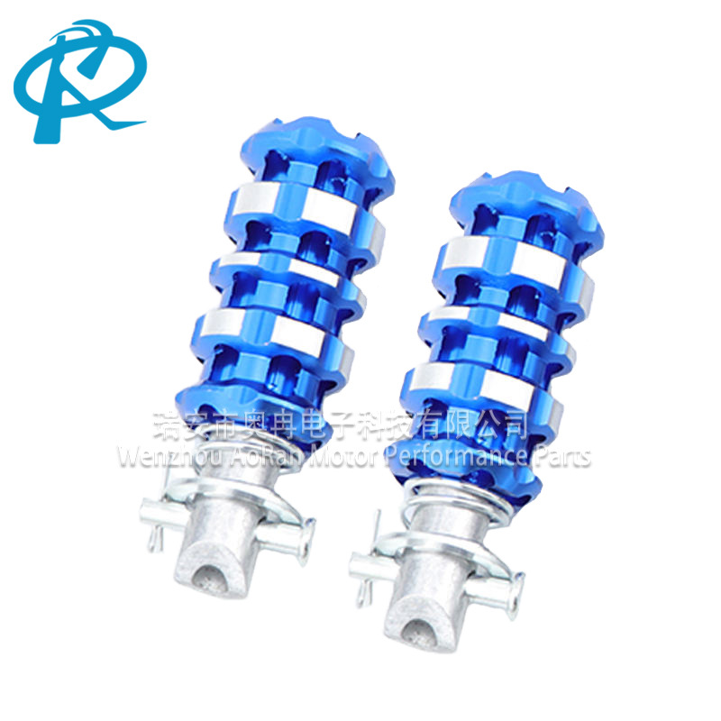 Aluminum Alloy Round Hollow Front and Rear Foot Pedals, Motorcycle and Electric Vehicle Foot Pedals, Off-Road Vehicle Modification Parts