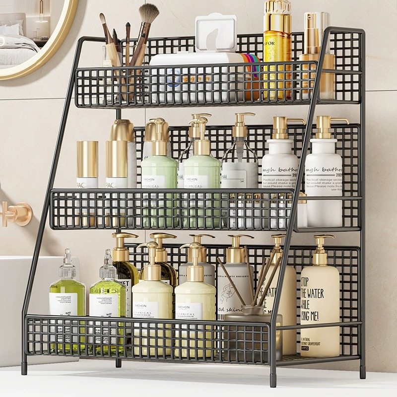 Estante Organizador para Lavabo de Hierro de 4 Niveles para Baño