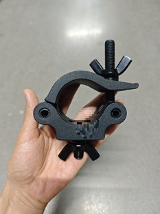 Card 48-50mm Tube Frosted Black Lamp Hook Thickeneded Aluminum Alloy Buckle