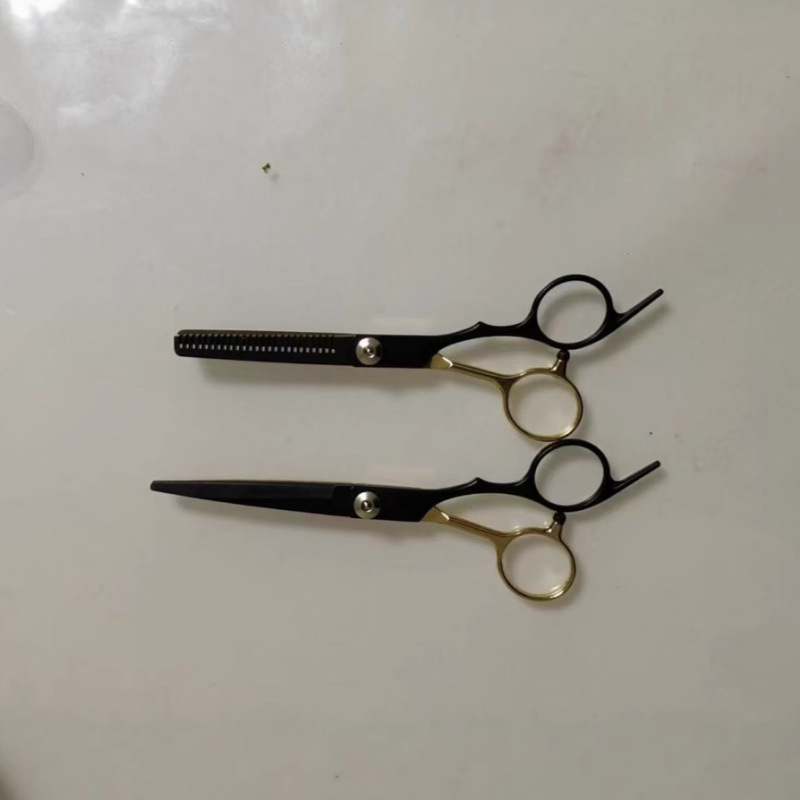 6inch 理髪はさみセット高ネジ斜め尾理髪はさみフラットはさみ前髪はさみ薄型はさみ|undefined