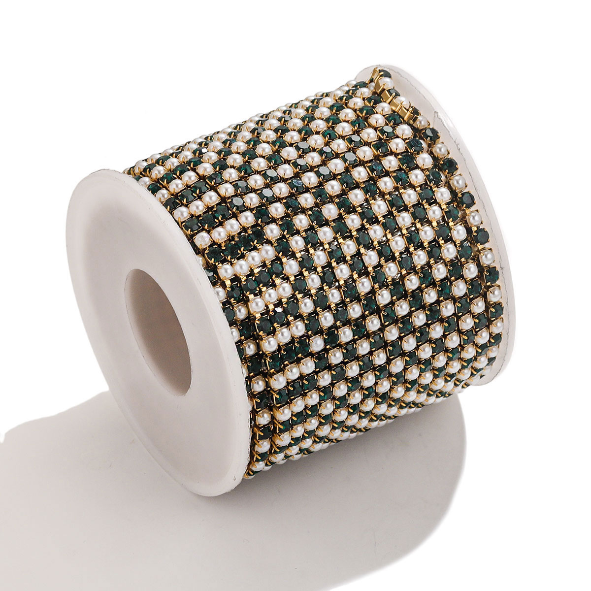 Acero inoxidable cristal perla garra cadena Ropa Accesorios vestido color cadena DIY joyería cadena diamante joyería cadena