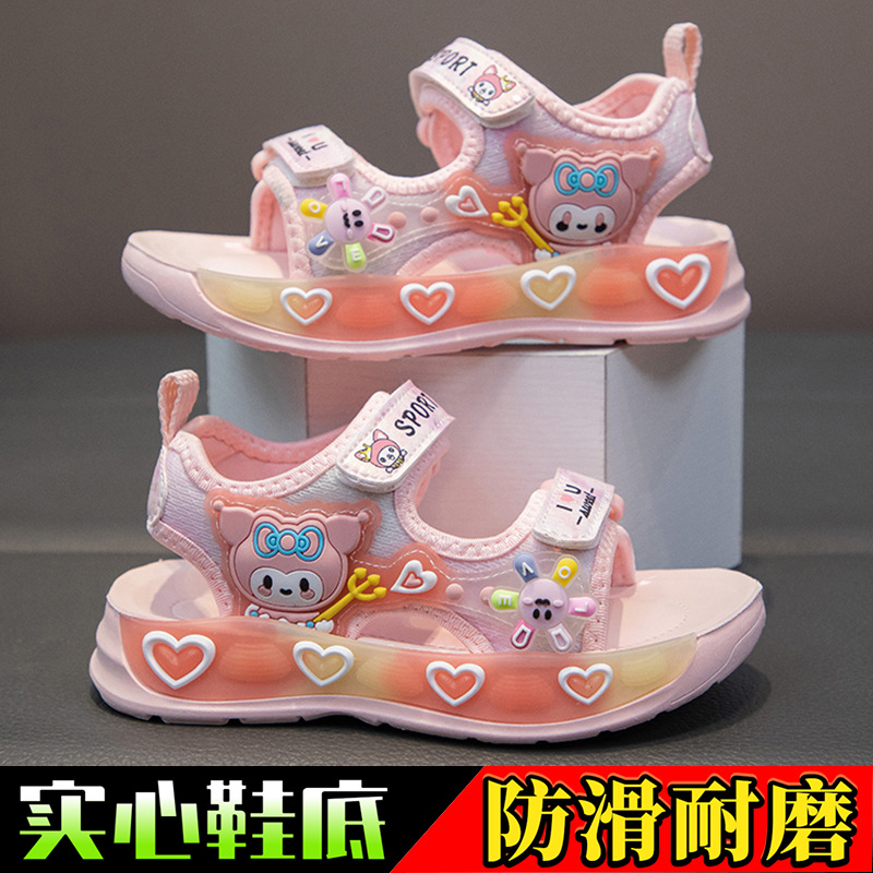 Sandalias Deportivas Infantiles para Niñas de Cuero Artificial Antideslizante para Playa y Uso Diario image 13