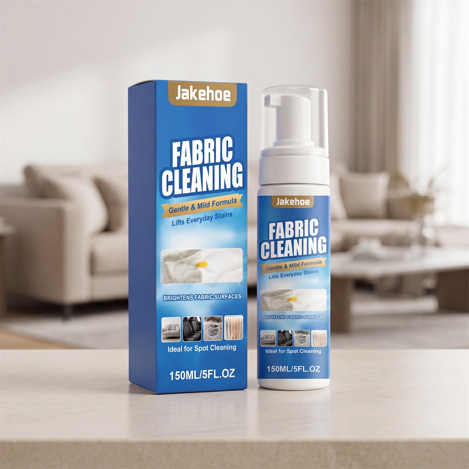 JAKEHOE 织物清洁剂 沙发地毯布艺表面去污洁净家用日常护理剂