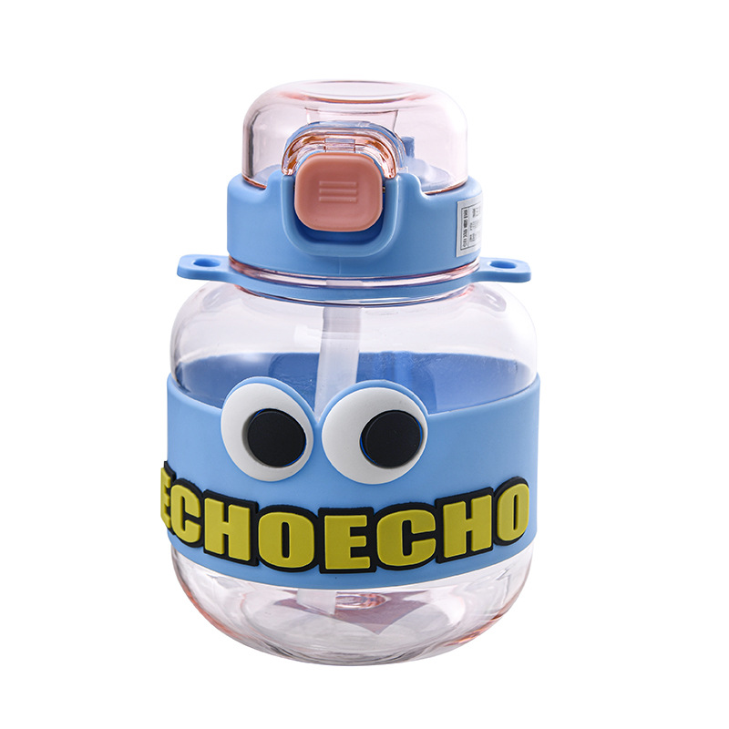 韩版网红便携式儿童水杯塑料耐摔随手杯男女学生户外太空杯水杯