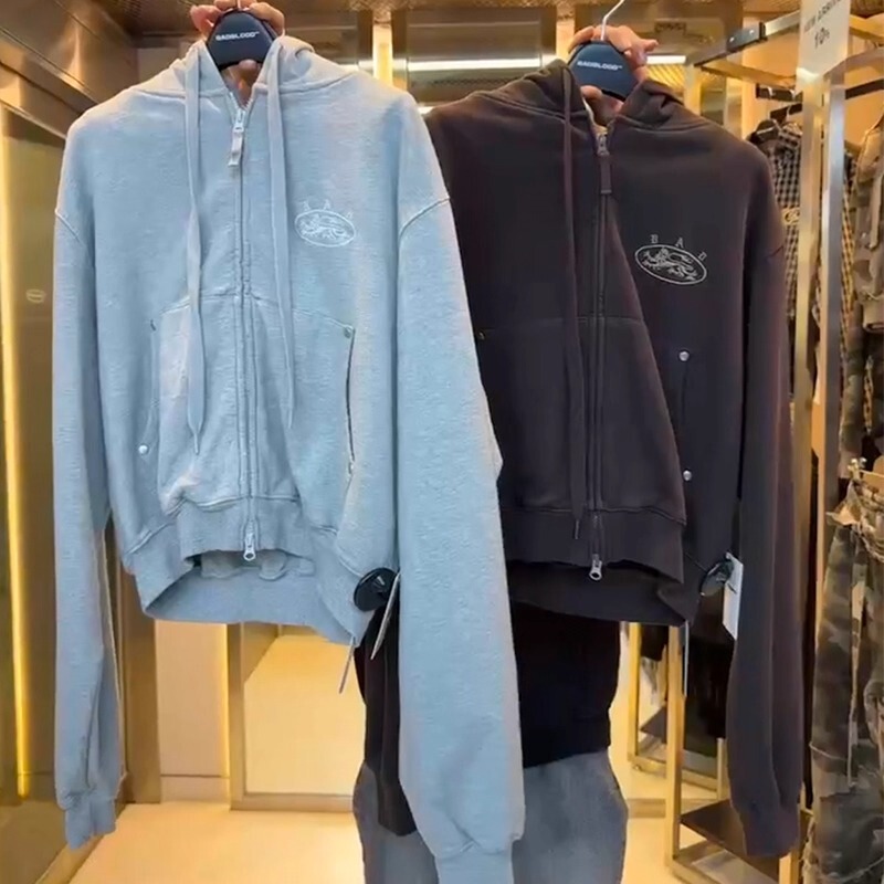 Korean Badblood Bcac Series Casual Hooded Sweatshirt with Niche Design and Loose Fit Sports Jacket Top