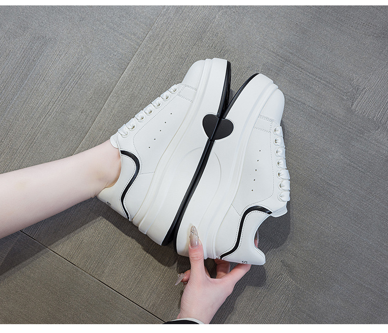 Giày sneaker nữ đế dày thời trang mùa xuân 2026 thiết kế cá tính tăng chiều cao — M2708 màu xám, M2708 màu đỏ, M2708 màu đen chi tiết 23