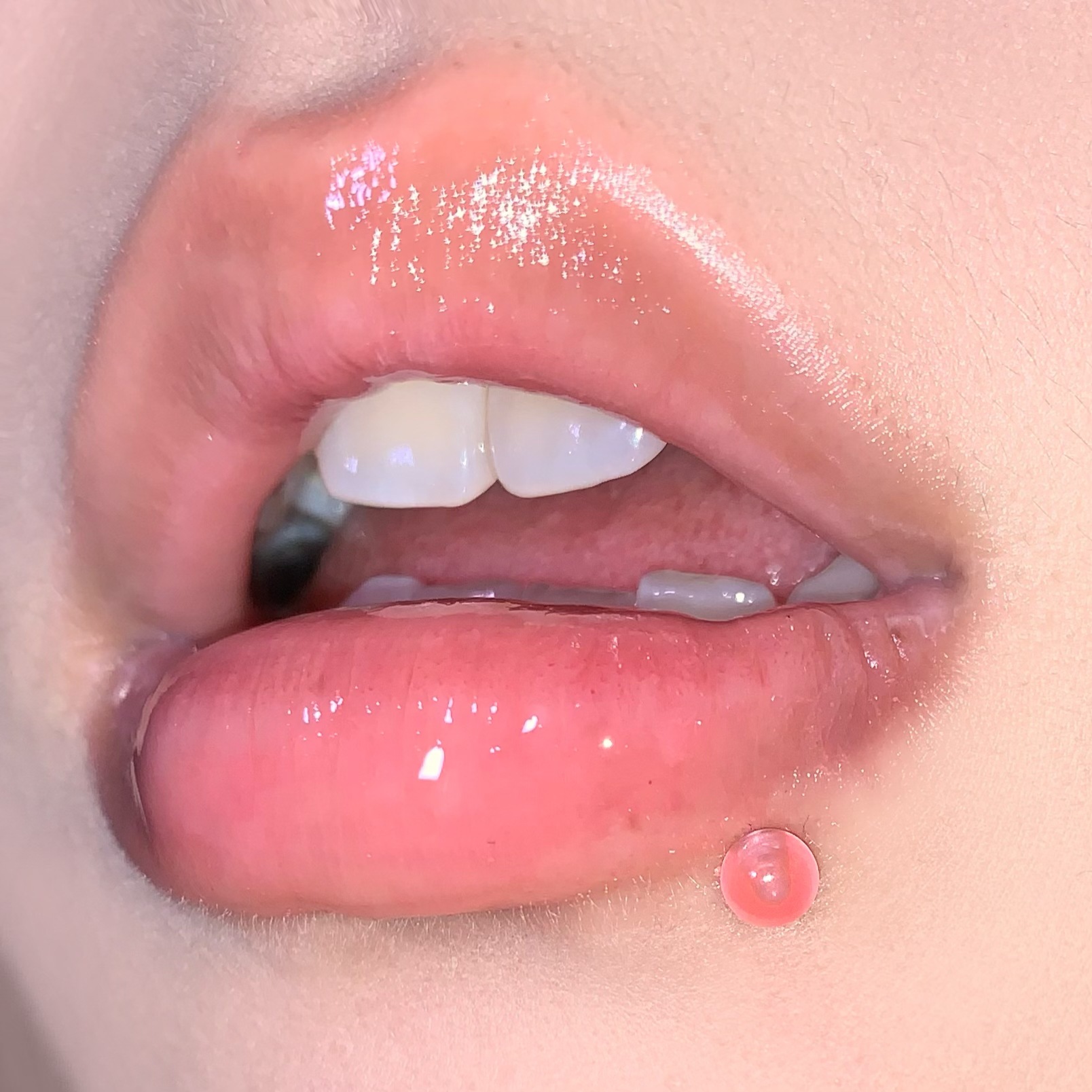 Solid Color Acrylic Ear Bone Nail Straight Nail Lip Piercing Jewelry 316L Surgical Steel External Thread Niche Hot Girl detail image 12