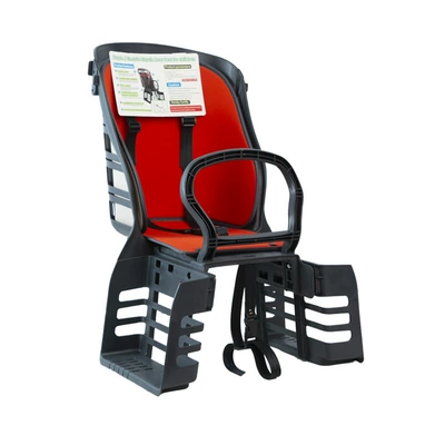 Motorcycle child seat | Seat for Young, Middle and - bicycle-model-three-point-safety-belt-ce-certified-dark-gray-dark-gray-orange-sponge-seat-cushion