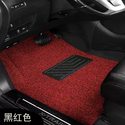 Car Carpet, silk loop, custom-made for specific cars - black-red-seventh-generation-drivers-seat-one-piece-molding-process