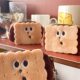New ins cute crooked mouth biscuit plush coin purse cartoon cute creative storage data line bag mouth red envelope