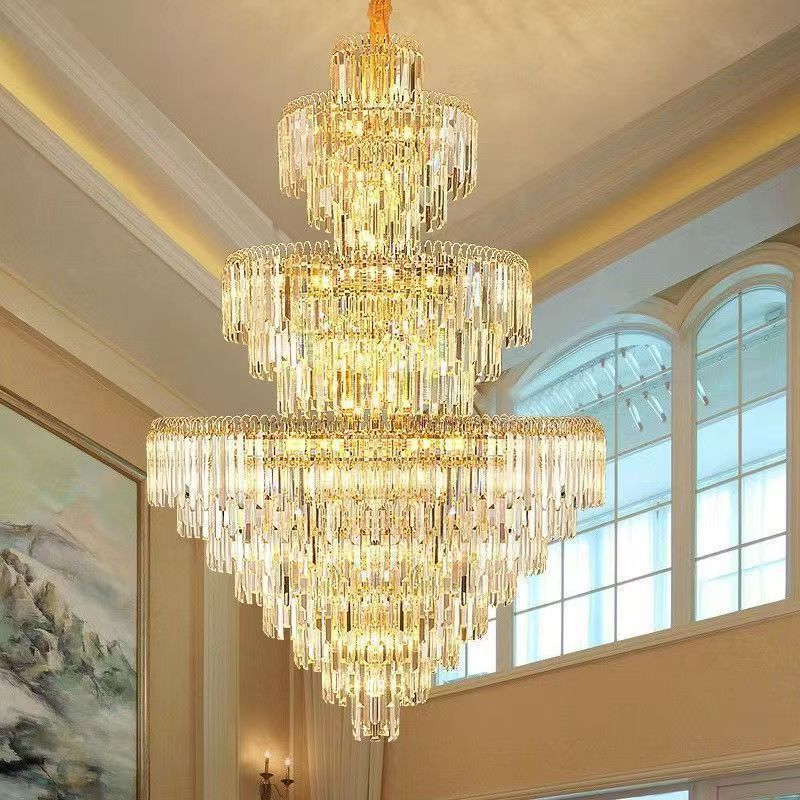 Modern Simple Crystal Chandelier Luxury High-end Home Living Room Light Ancient Town Design Internet Famous Princess Bedroom Dining Room Light 