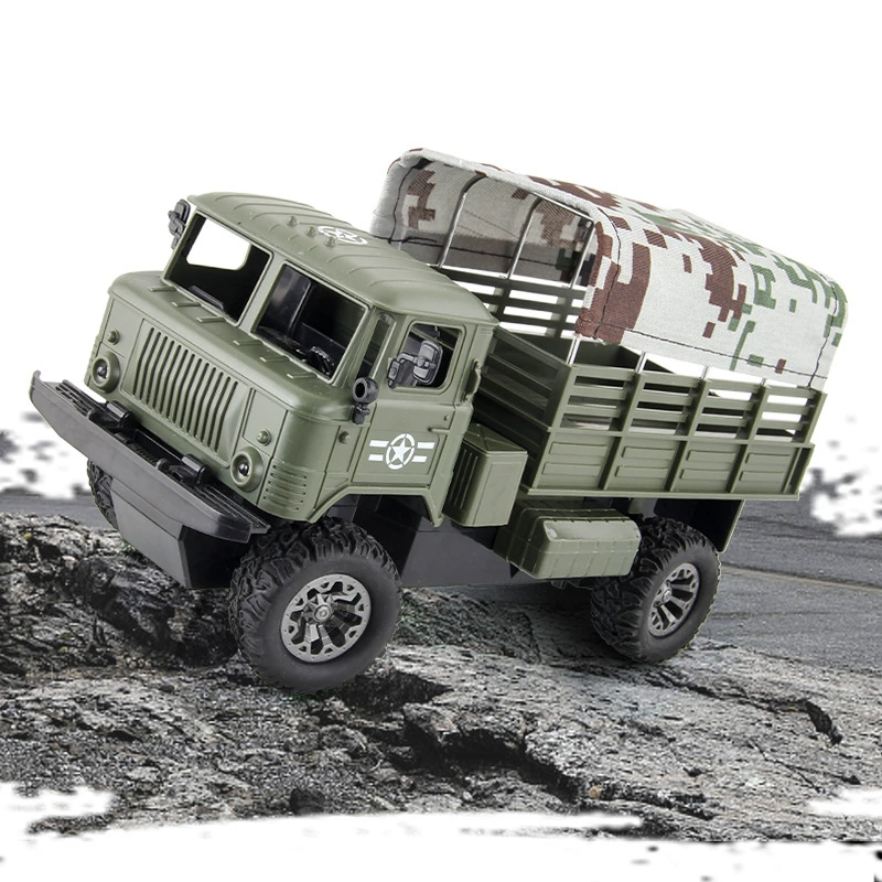 Радиоуправляемый военный грузовик (Sitong JC20) — USB‑зарядка, LED‑фары, рифлёные резиновые шины